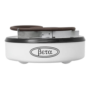 Parrilla eléctrica redonda blanca