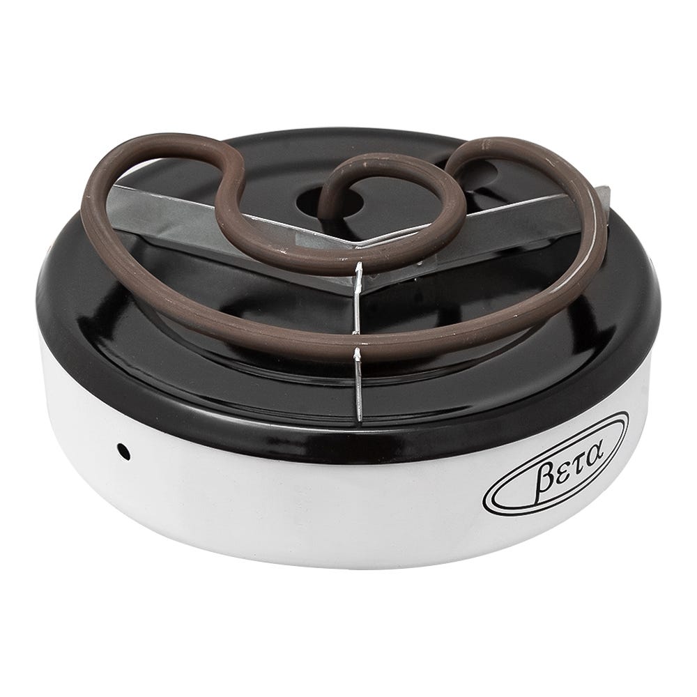 Parrilla eléctrica redonda blanca