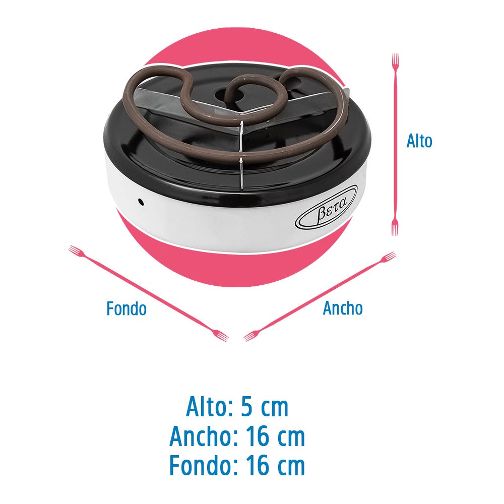 Parrilla eléctrica redonda blanca
