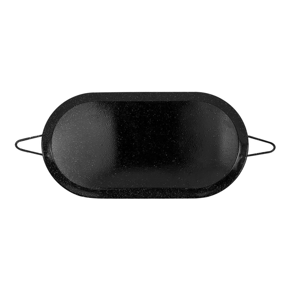 Comal de acero porcelanizado ovalado con asas 43 x 22 cm CSO43 Alfamex