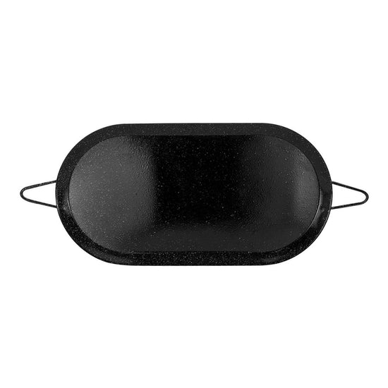 Comal de acero porcelanizado ovalado con asas 43 x 22 cm CSO43 Alfamex