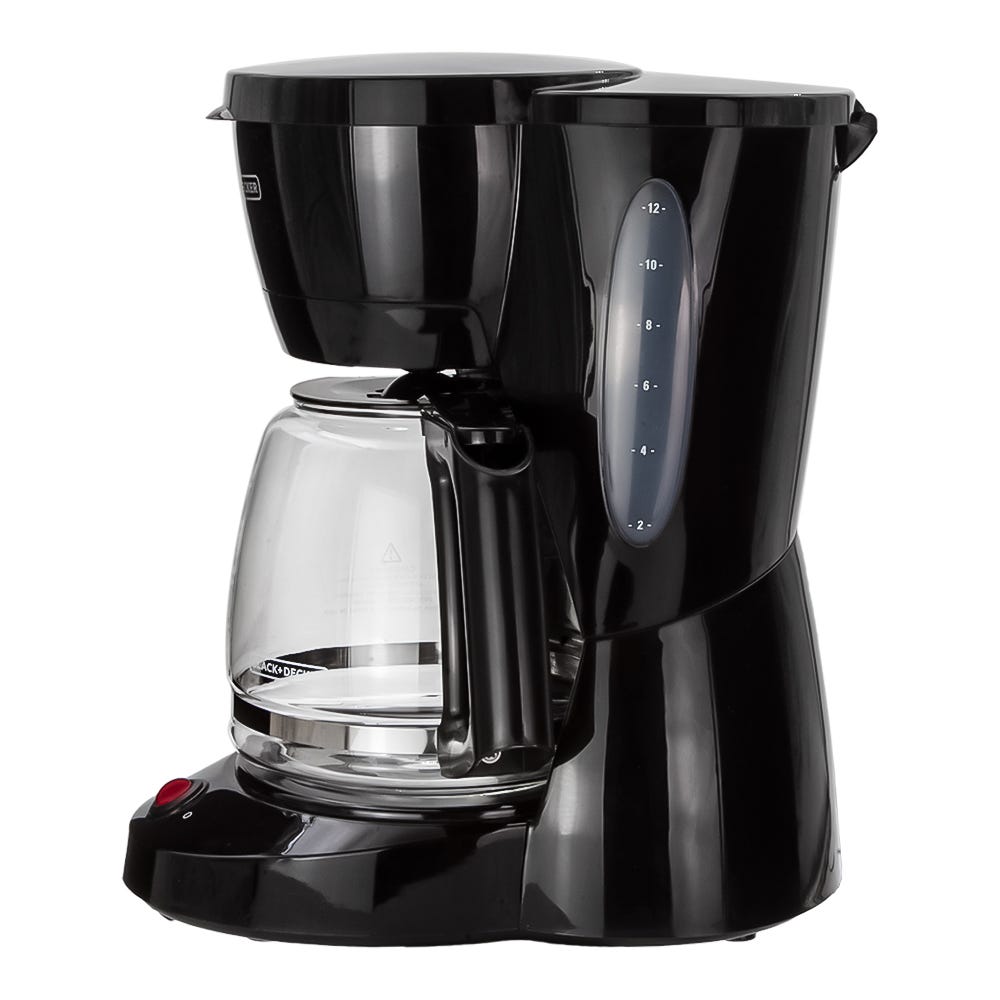 Cafetera 12 tazas con jarra de vidrio negra CM0941B Black and Decker