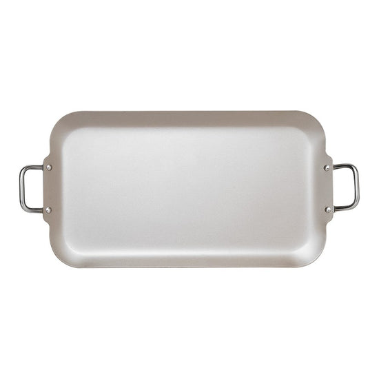 Comal de metal doble quemador con antiadherente Odisea