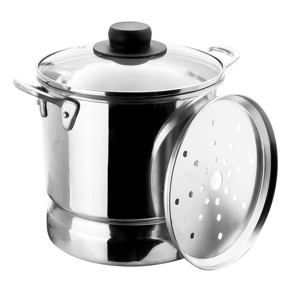 Vaporera de aluminio 18 cm con tapa de vidrio Odisea – vista 3