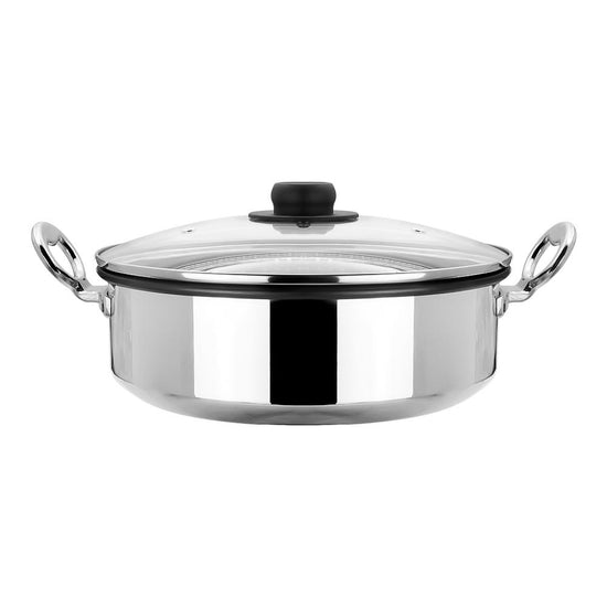 Arrocera de aluminio 4 L 26 cm con teflón y tapa de vidrio Andy Odisea