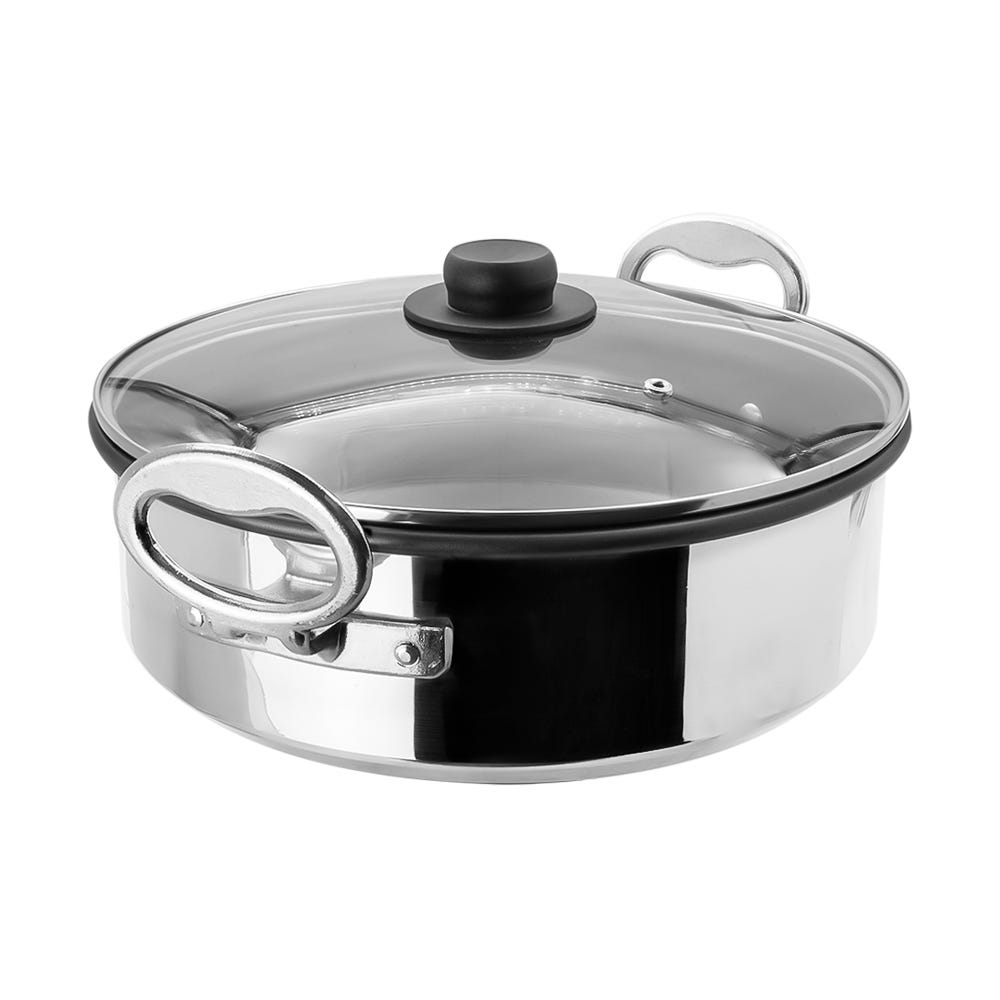 Arrocera de aluminio 7 L 30 cm con teflón y tapa de vidrio Rotsen Odisea – vista 3