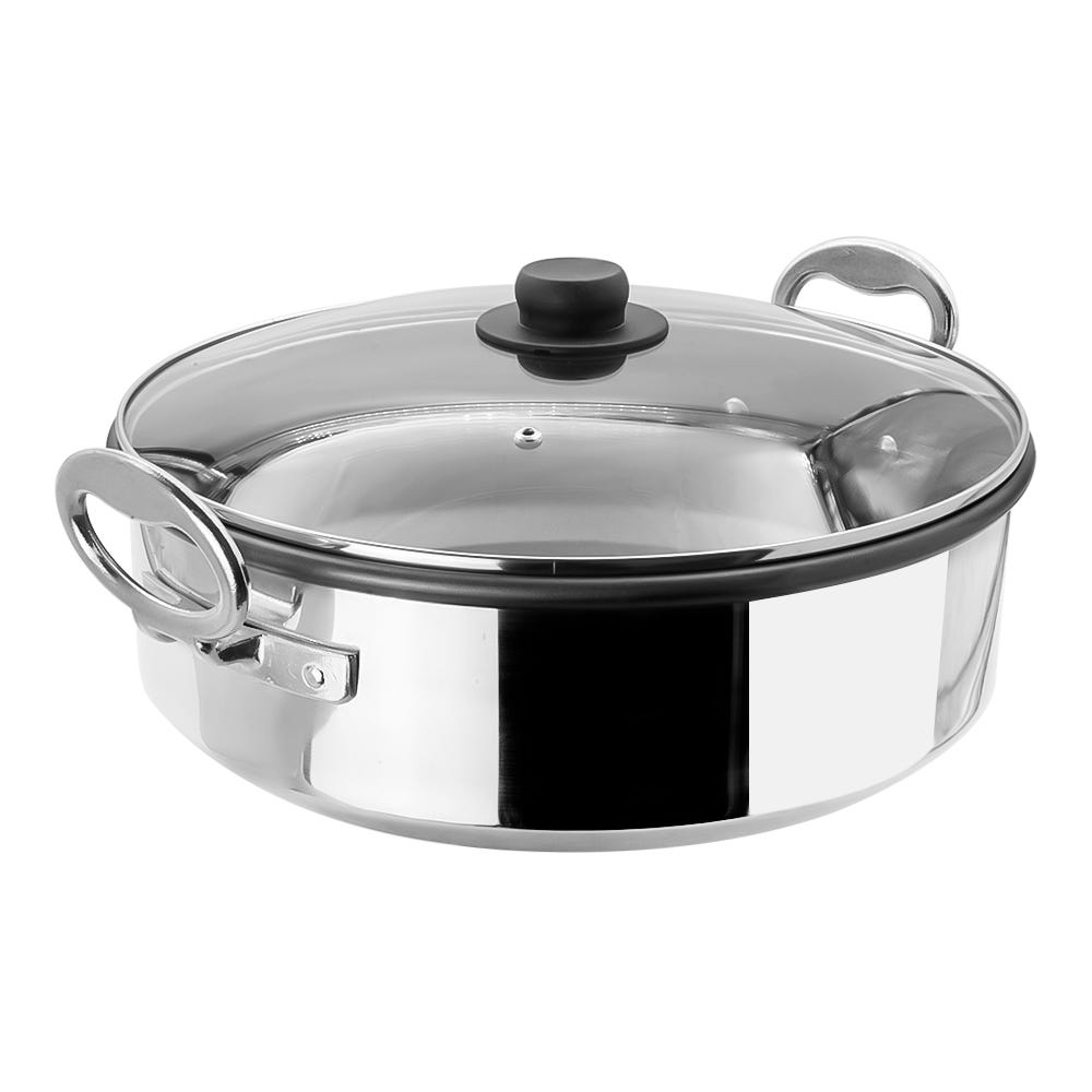 Arrocera de aluminio 10 L 34 cm con teflón y tapa de vidrio Tifanny Odisea – vista 3