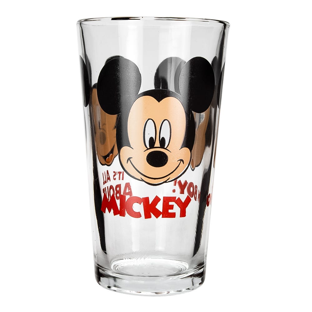 Vaso de vidrio 450 ml Mickey Mouse varios modelos H1-VR129 Gairet
