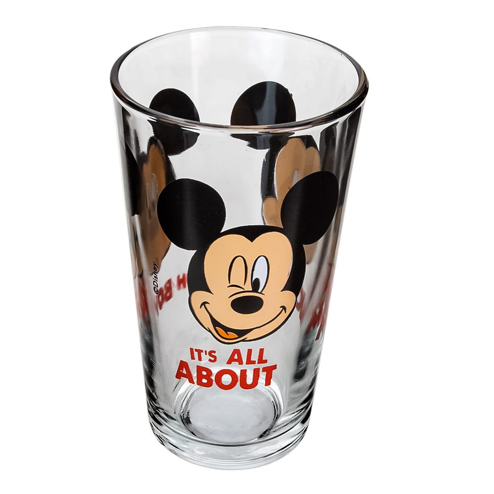 Vaso de vidrio 450 ml Mickey Mouse varios modelos H1-VR129 Gairet