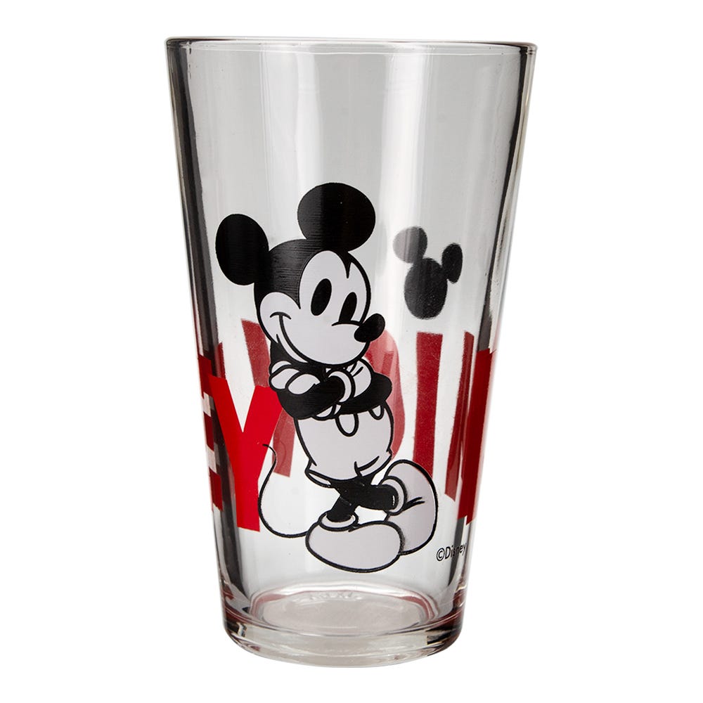 Vaso de vidrio 450 ml Mickey Mouse varios modelos H1-VR129 Gairet