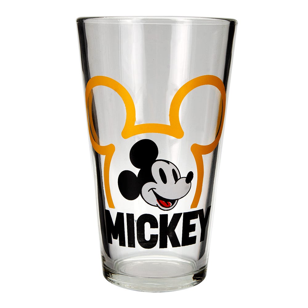 Vaso de vidrio 450 ml Mickey Mouse varios modelos H1-VR129 Gairet