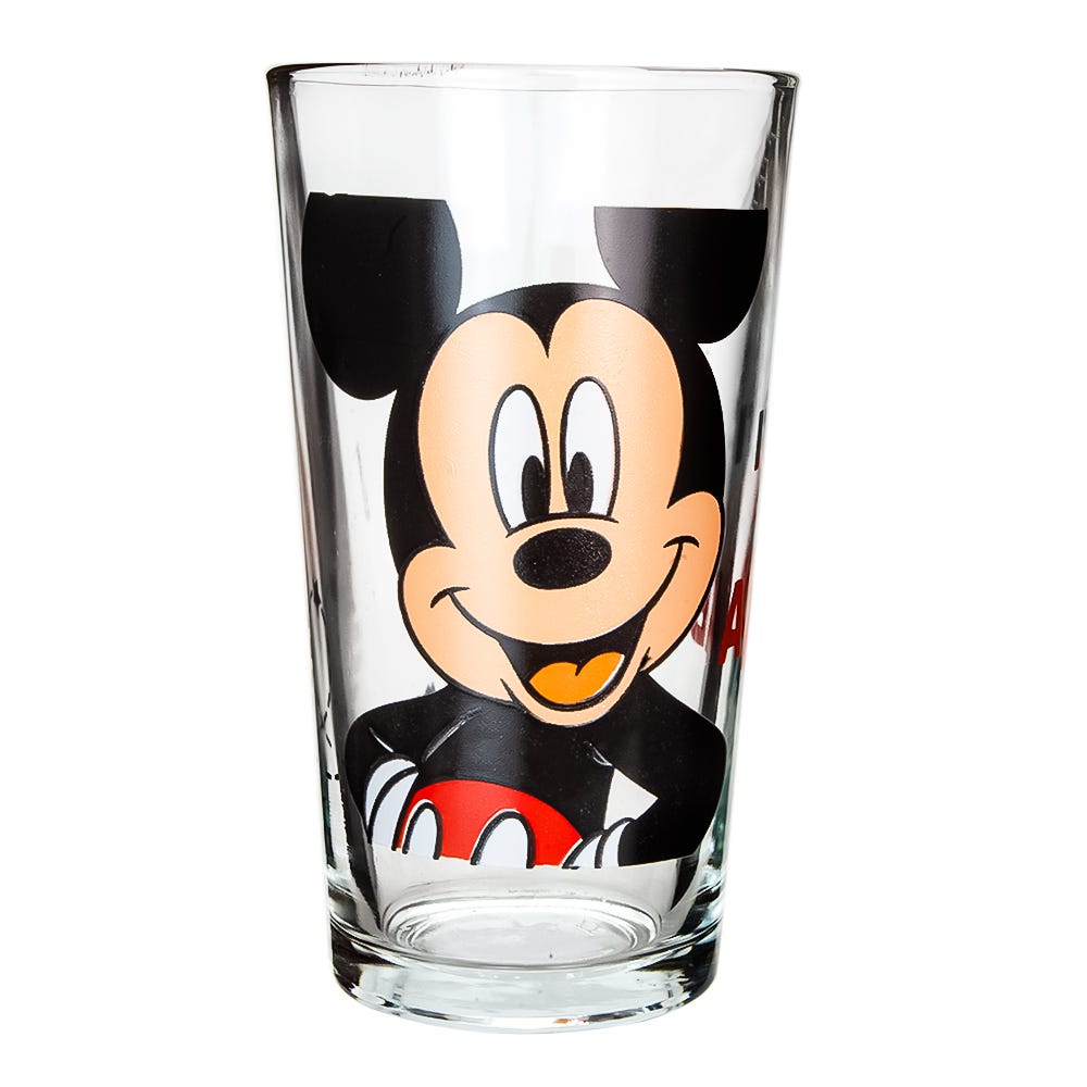 Vaso de vidrio 480 ml Mickey Mouse varios modelos H1-VR127 Gairet