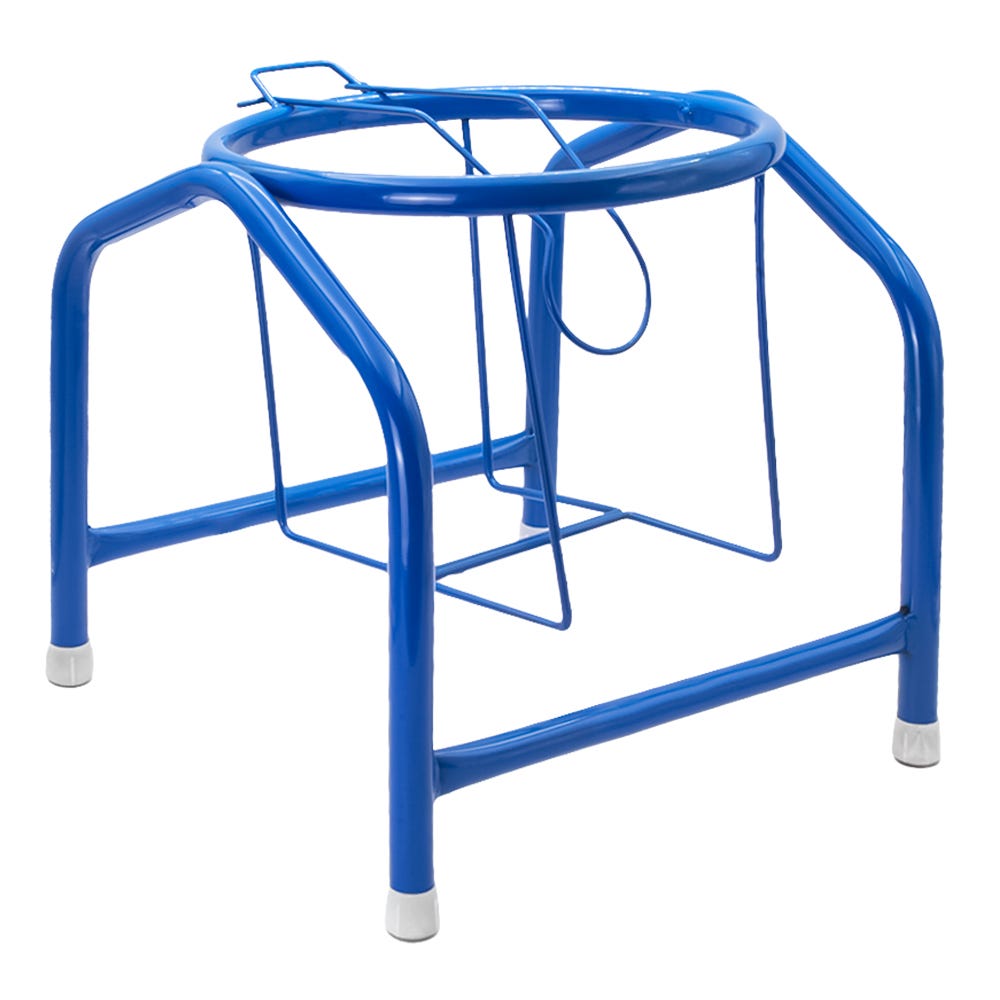 Portagarrafón para mesa 1 nivel azul Tubogar