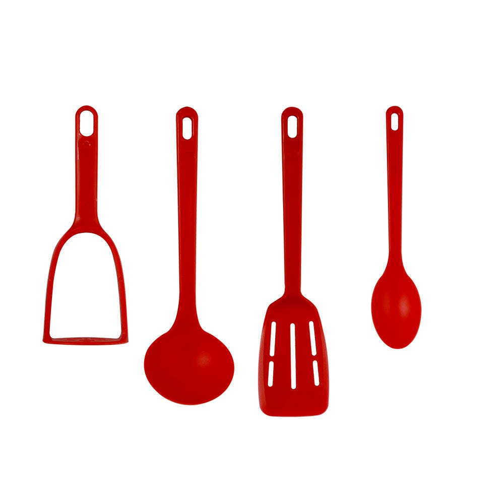 Juego de 4 utensilios KSA rojo PBT 