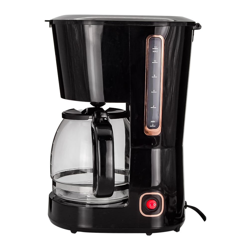 Cafetera 12 tazas con jarra de vidrio negra DCM-1884 Daewoo