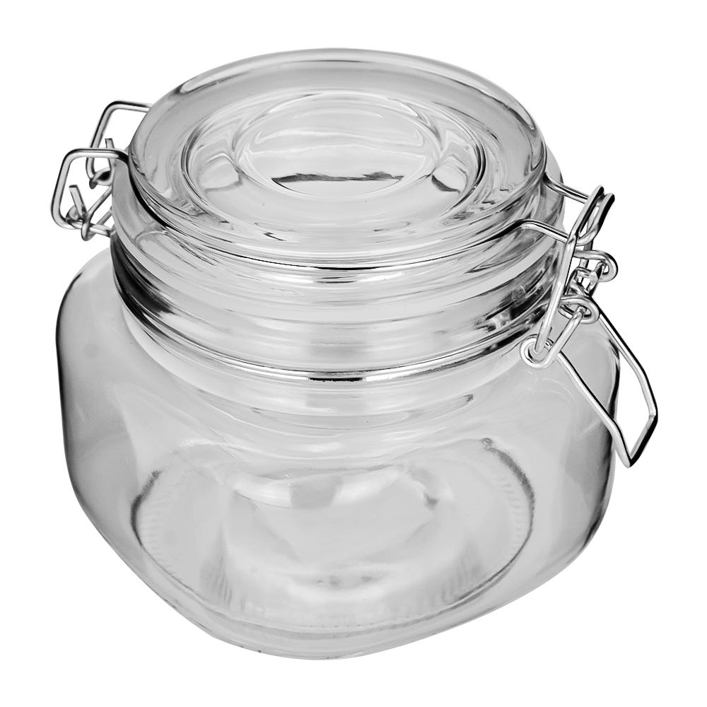Frasco brocal de vidrio con broche 530 ml CFRB50BROC3 Cristaglass