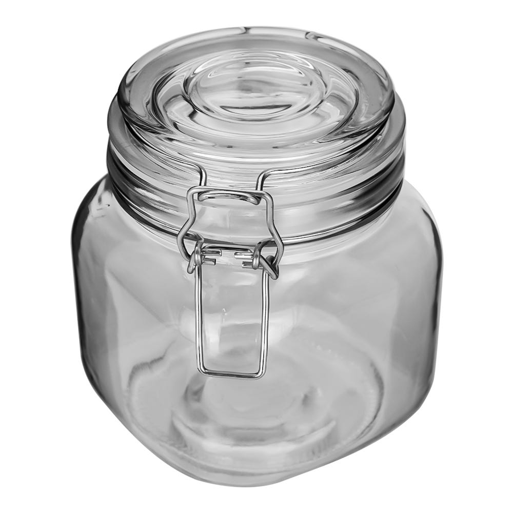 Frasco brocal de vidrio con broche 820 ml CFRB75BROC3 Cristaglass