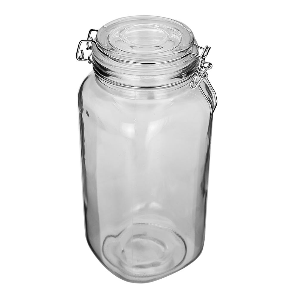 Frasco brocal de vidrio con broche 2.2 litros CFRB22BROC3 Cristaglass
