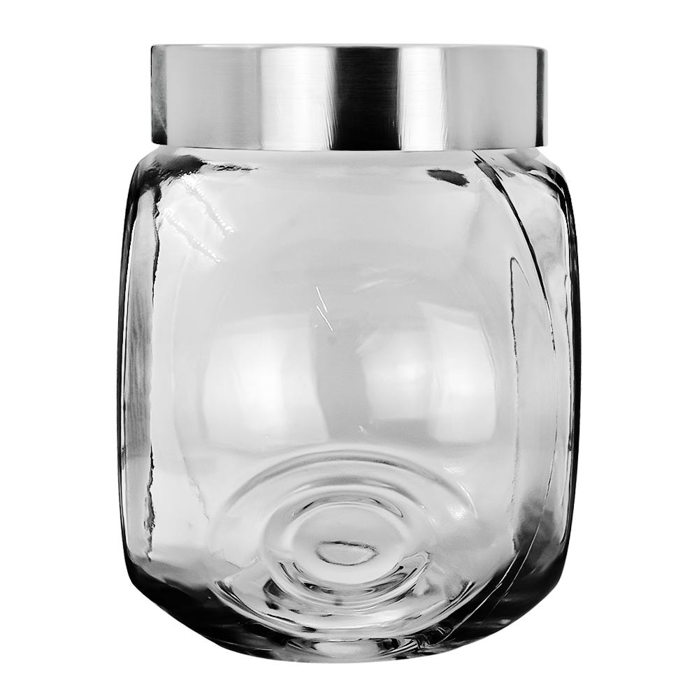 Frasco brocal de vidrio y tapa de acero 1.245 litros 96716 Cristaglass