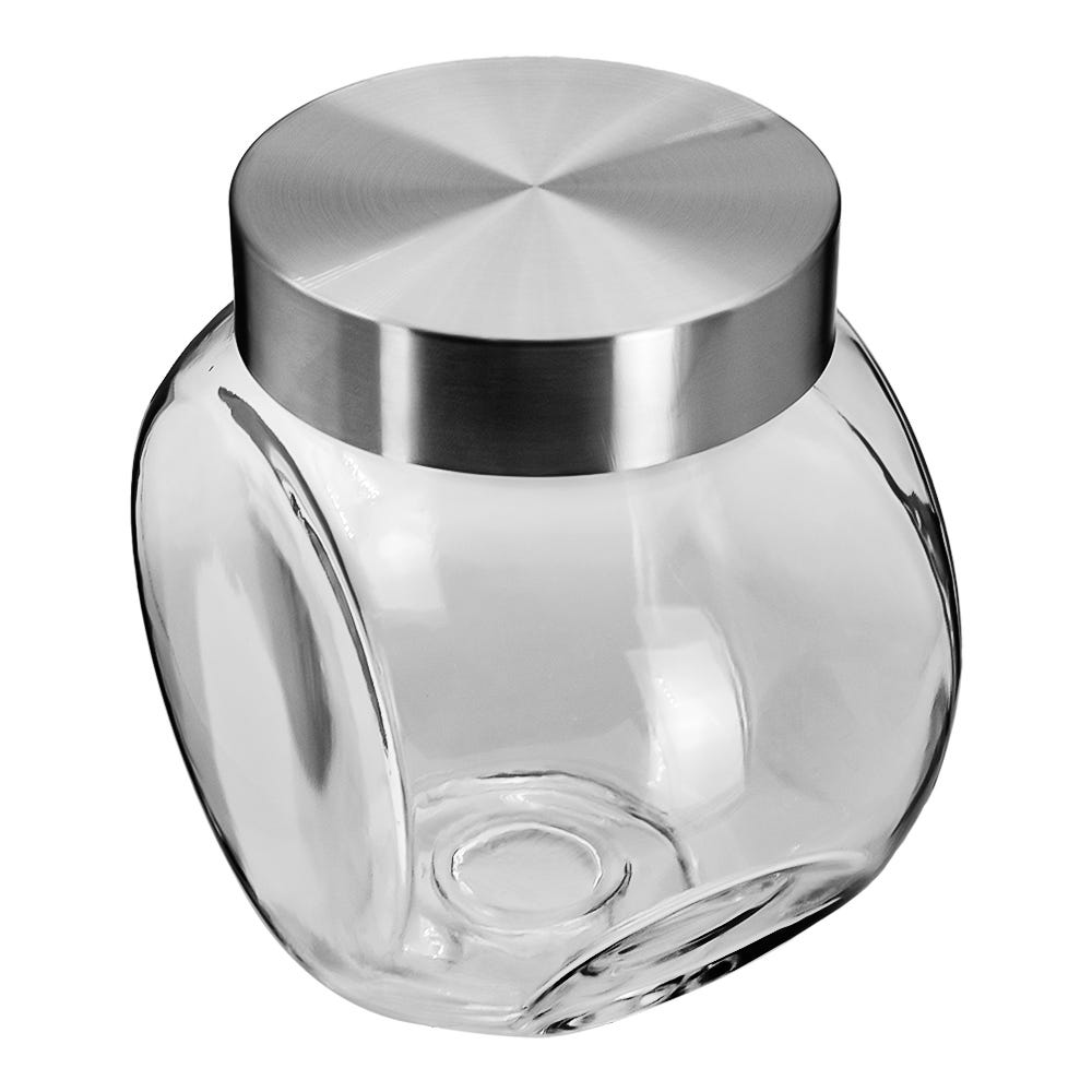 Frasco brocal de vidrio y tapa de acero 1.245 litros 96716 Cristaglass
