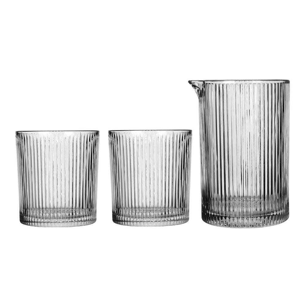 Juego mix and glass de vidrio 3 piezas Lines 99649 Cristaglass