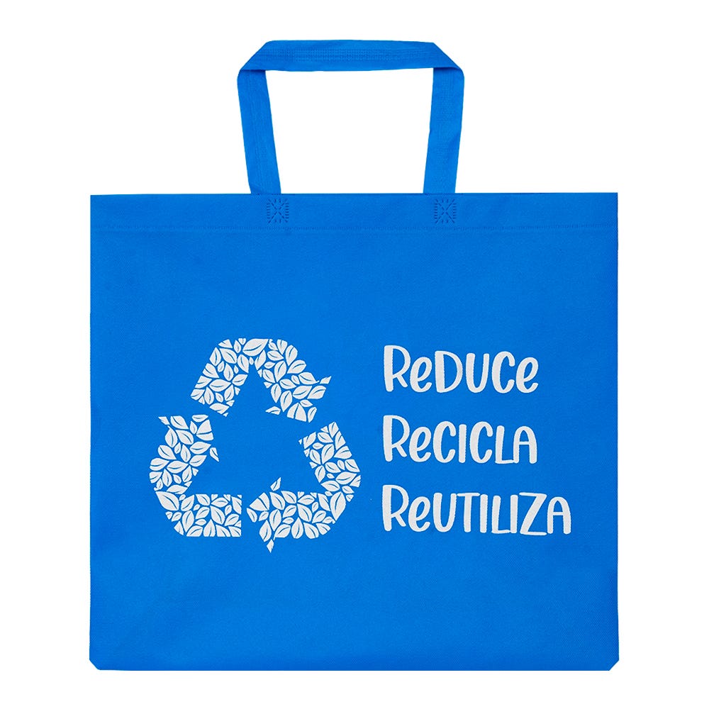 Bolsa ecológica non woven azul GM-16 Almacenes Ánfora