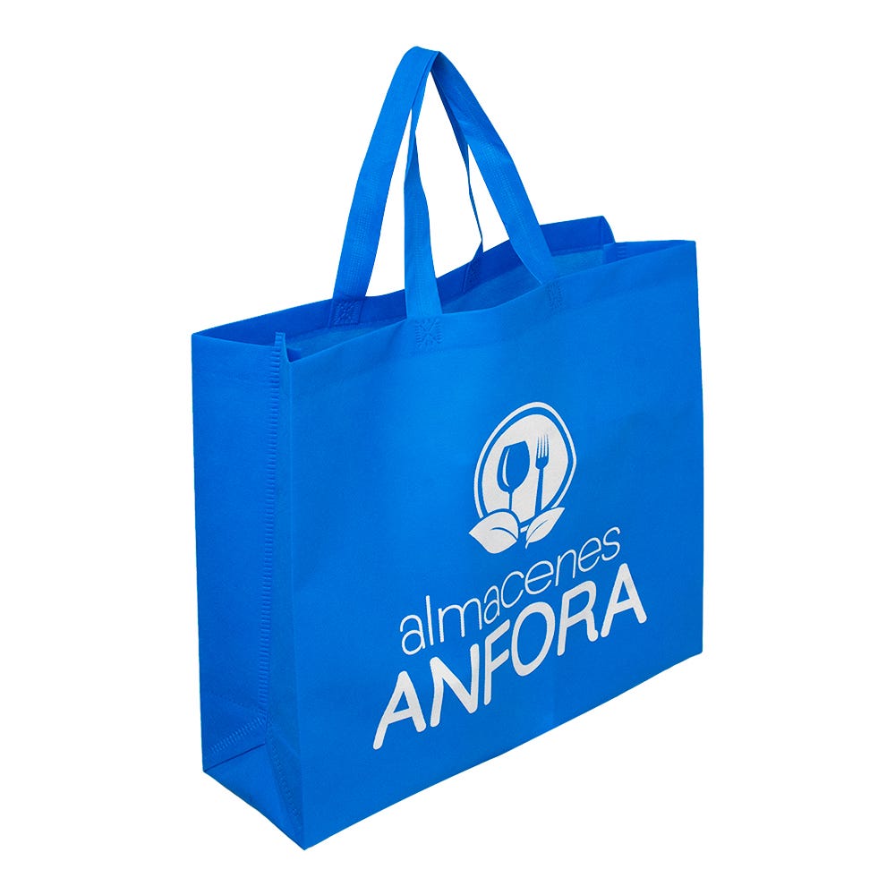 Bolsa ecológica non woven azul GM-16 Almacenes Ánfora