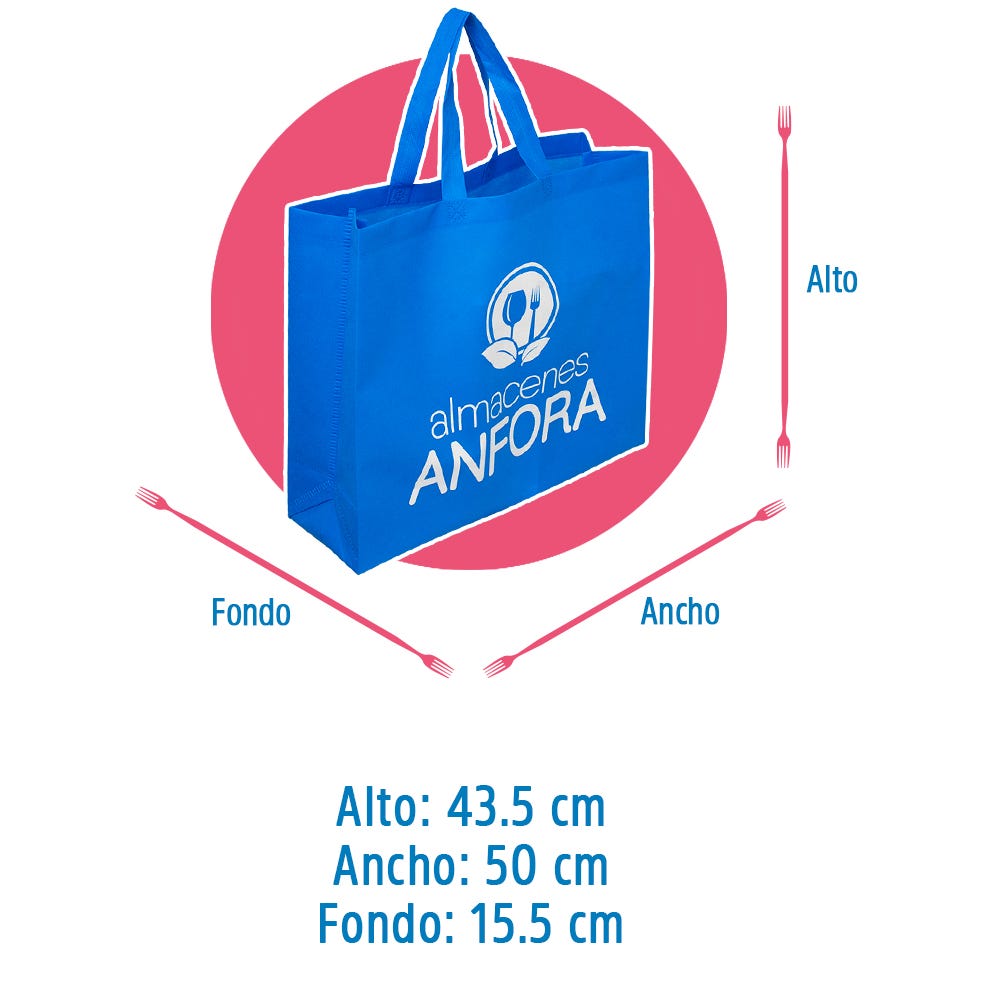 Bolsa ecológica non woven azul GM-16 Almacenes Ánfora