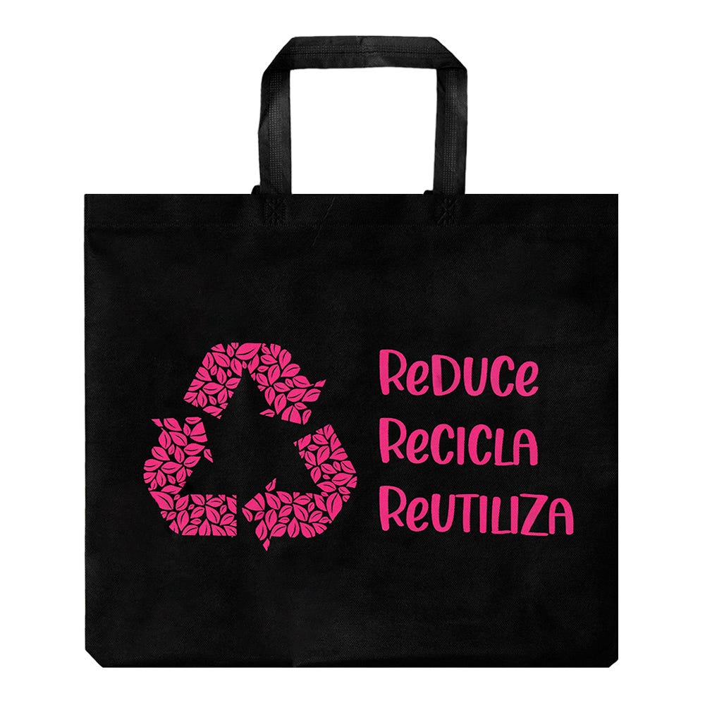 Bolsa ecológica non woven negro GM-24 Almacenes Ánfora
