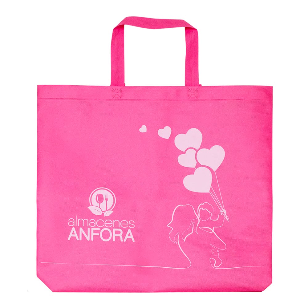Bolsa ecológica non woven rosa GM-35 Almacenes Ánfora