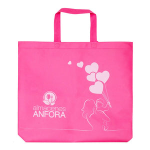 Bolsa ecológica non woven rosa GM-35 Almacenes Ánfora