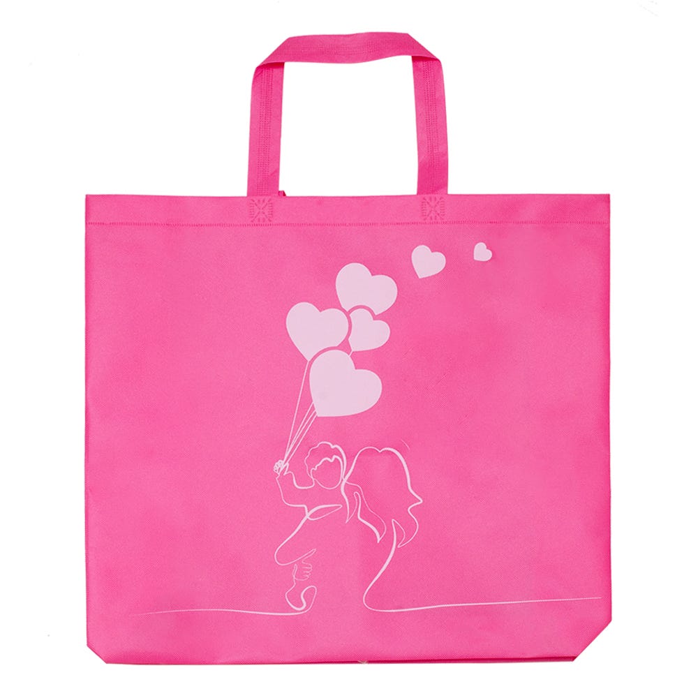 Bolsa ecológica non woven rosa GM-35 Almacenes Ánfora
