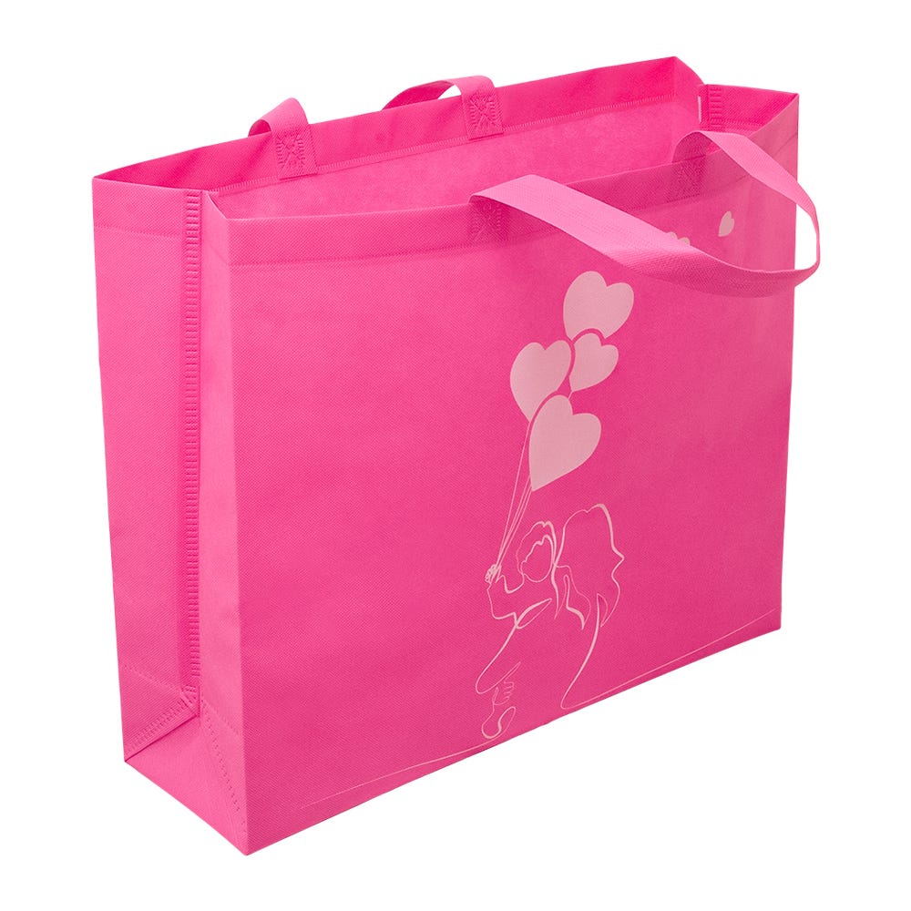 Bolsa ecológica non woven rosa GM-35 Almacenes Ánfora