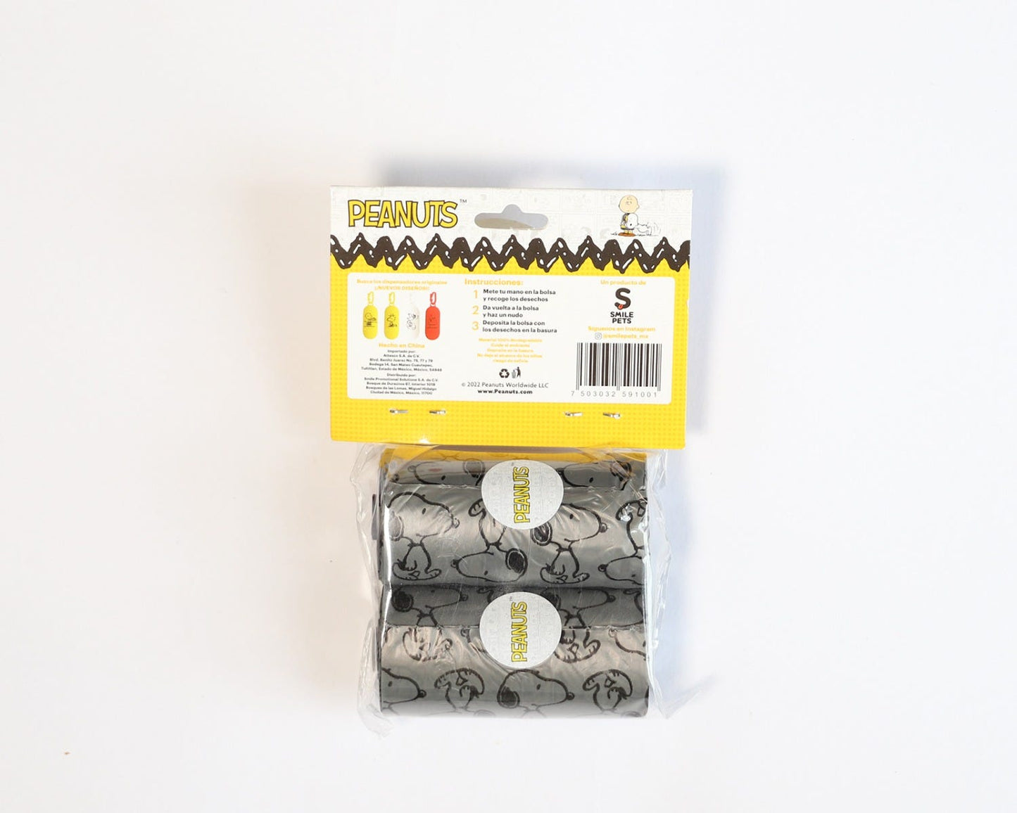 Bolsitas para desechos de perros 2 rollos Peanuts WBP-001-2 Smile Pets