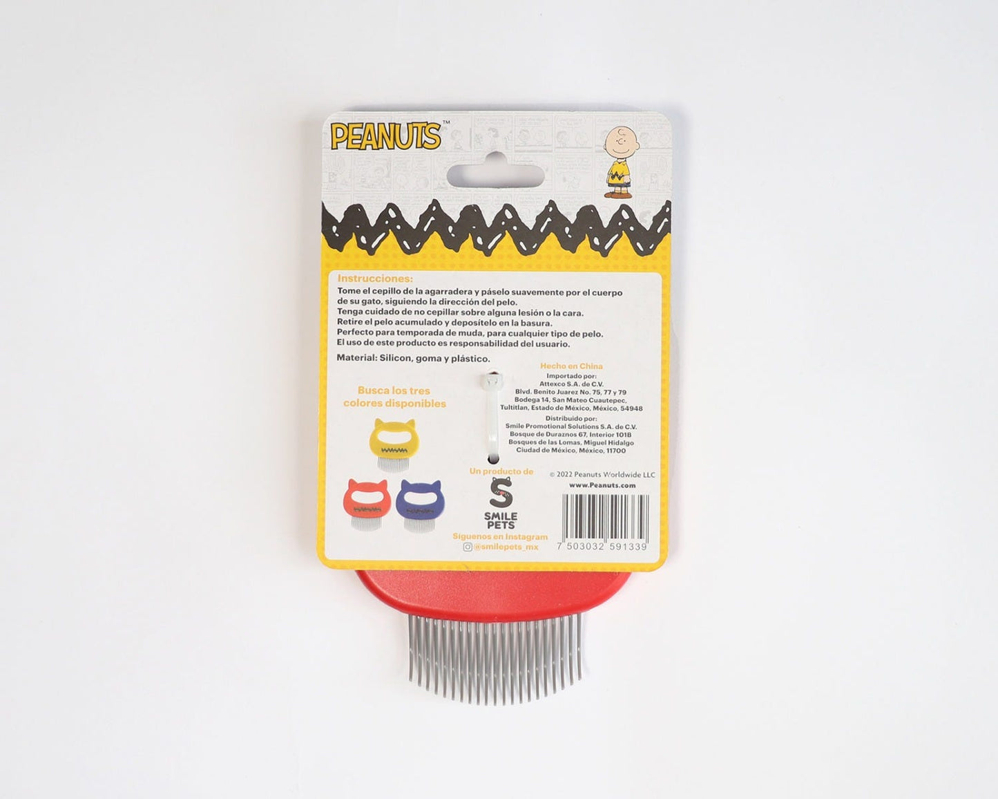 Cepillo para gato de plástico Peanuts CG-001 Smile Pets
