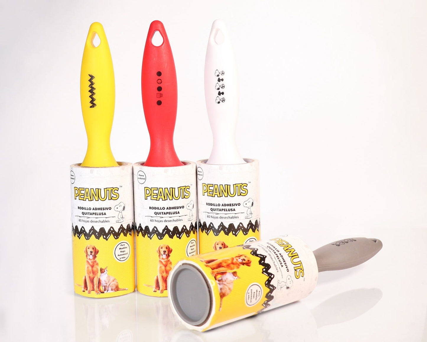 Rodillo adhesivo quita pelusa 60 hojas desechables Peanuts RQ-001 Smile Pets