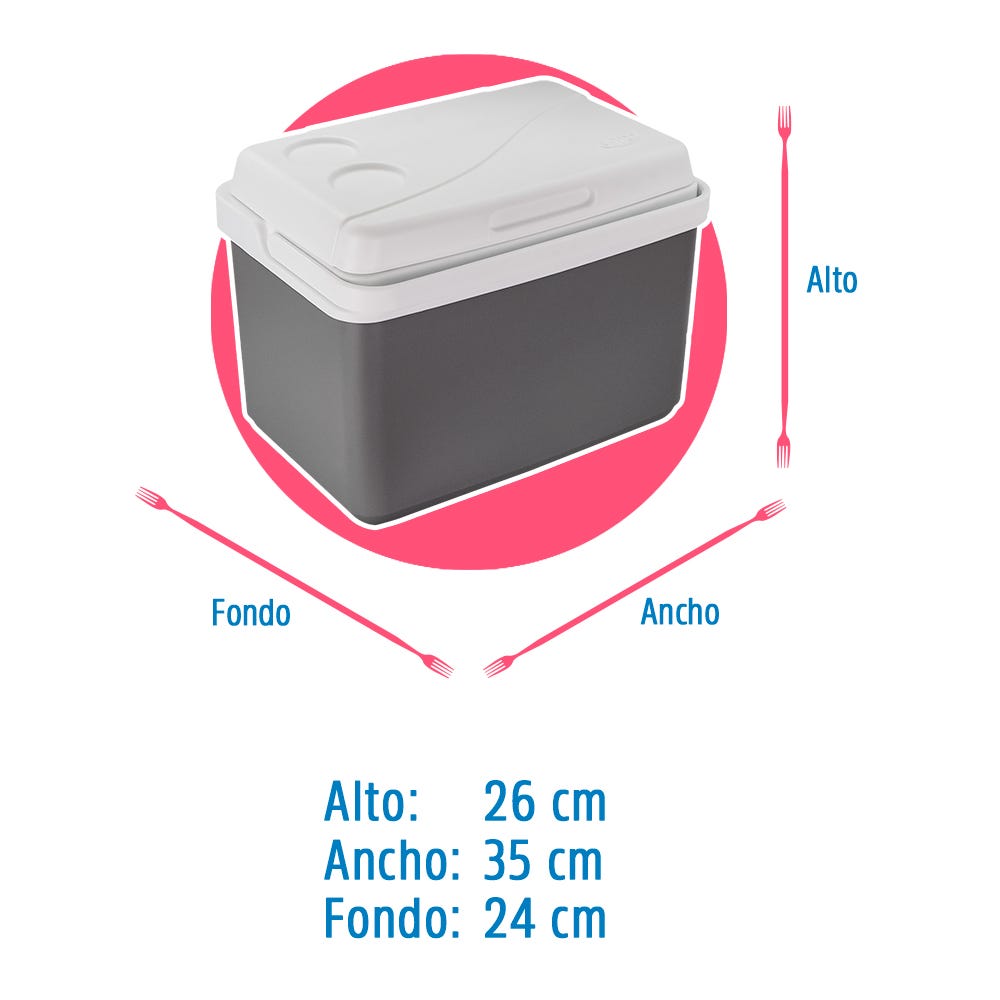 Hielera de plástico 9 litros gris 4-1047800 Estra