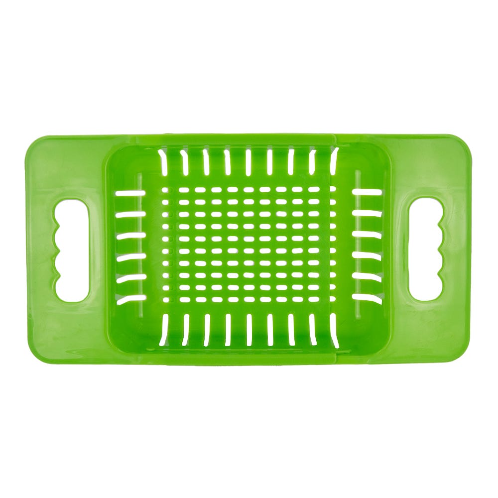 Colador plegable de plástico verde R4476