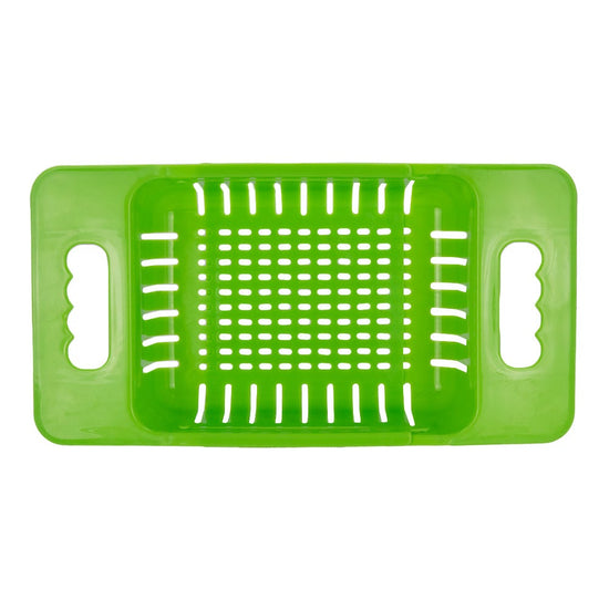 Colador plegable de plástico verde R4476