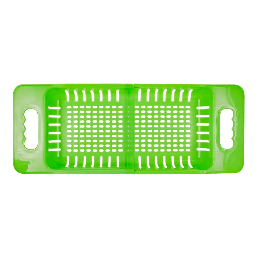 Colador plegable de plástico verde R4476