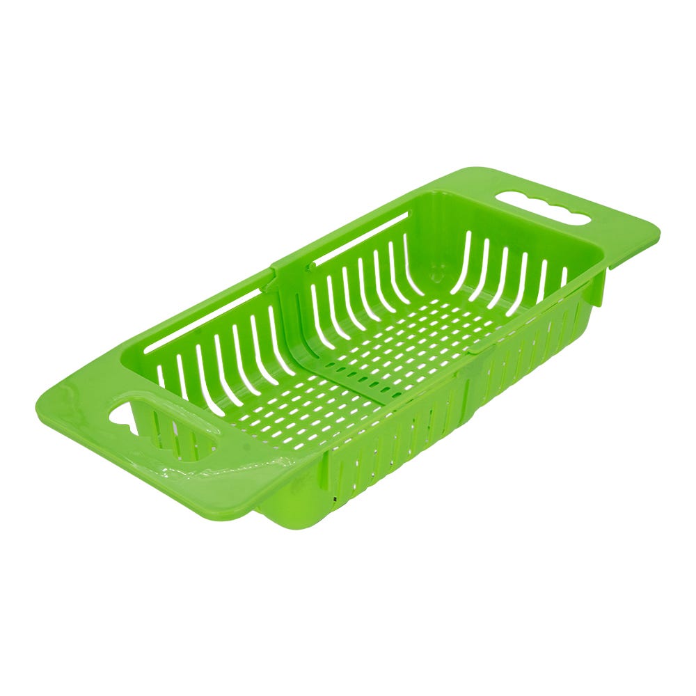 Colador plegable de plástico verde R4476