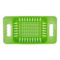 Colador plegable de plástico verde R4476