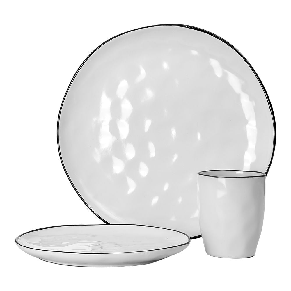 Vajilla de cerámica 12 piezas blanco Brema Chefmaker