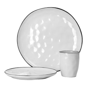 Vajilla de cerámica 12 piezas blanco Brema Chefmaker