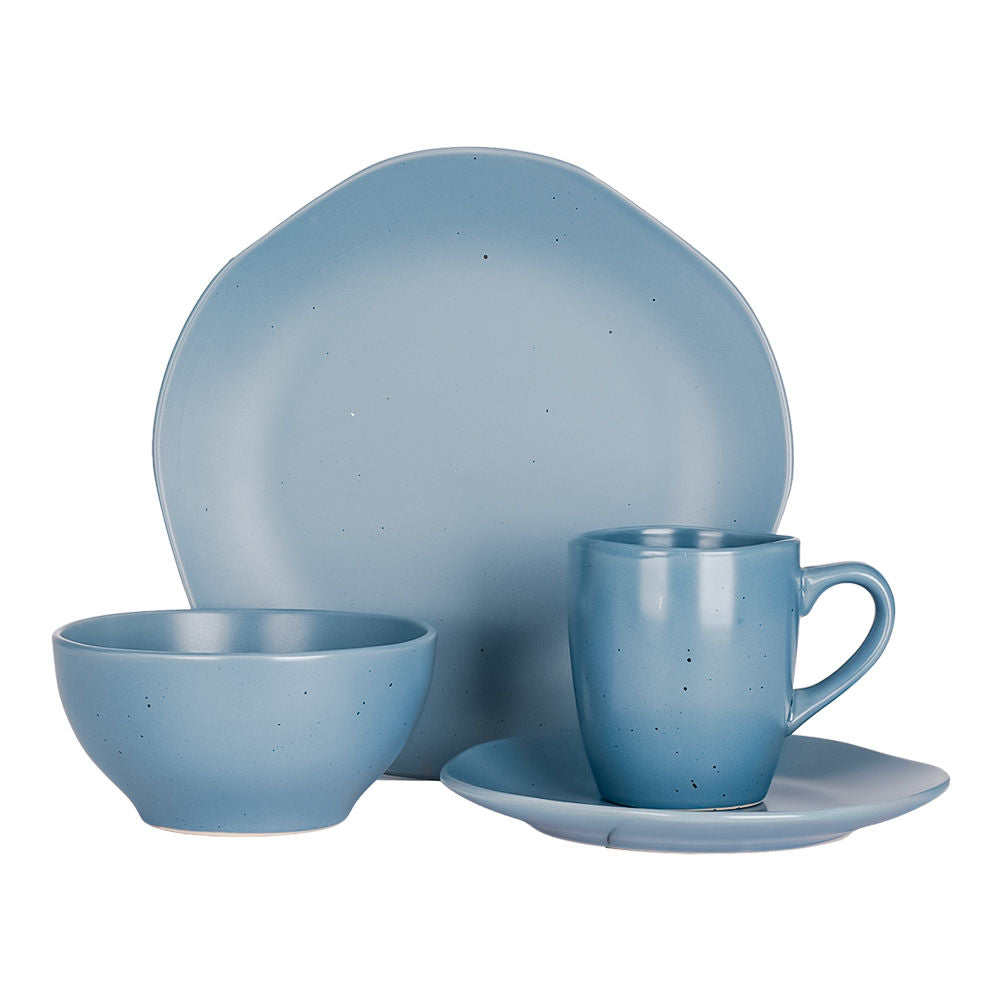 Vajilla de cerámica 16 piezas azul Tahoe Chefmaker