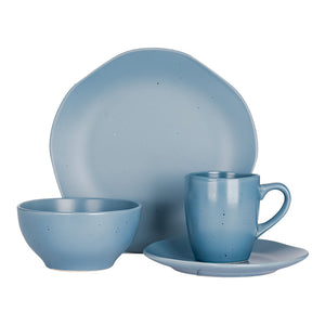 Vajilla de cerámica 16 piezas azul Tahoe Chefmaker