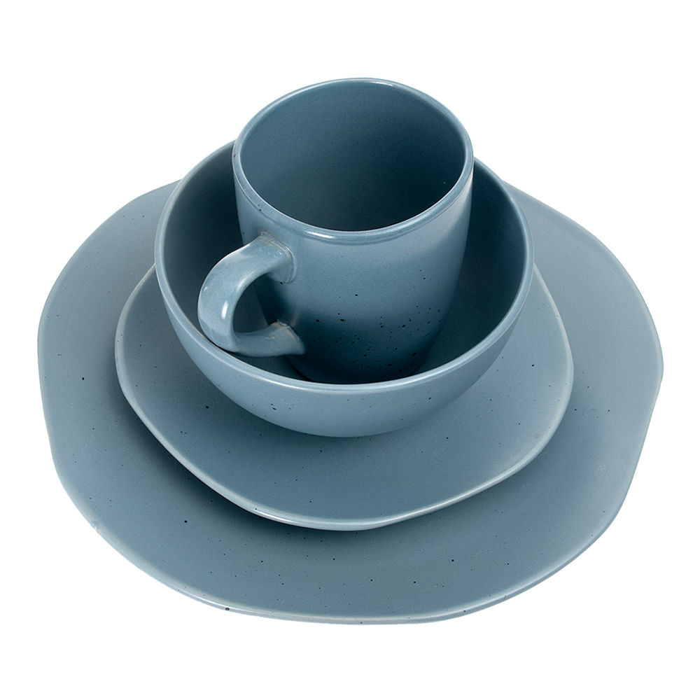 Vajilla de cerámica 16 piezas azul Tahoe Chefmaker