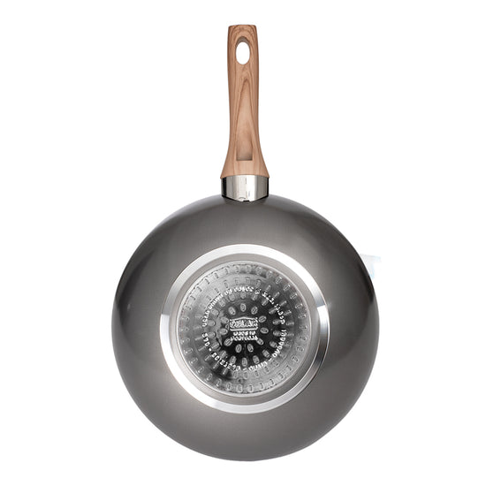 Sartén wok de aluminio 28.5 cm Lava gris Flamel – vista del fondo