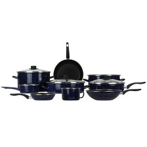 Batería Olimpia azul peltre 12 piezas Ekco