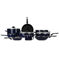 Batería Olimpia azul peltre 12 piezas Ekco